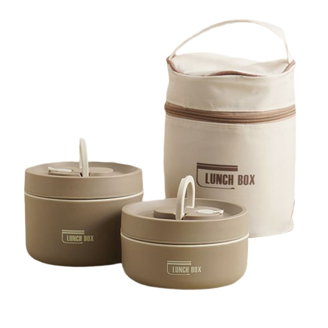 Contenedor de acero inoxidable sin fugas, ideal para sopas y guisos calientes.