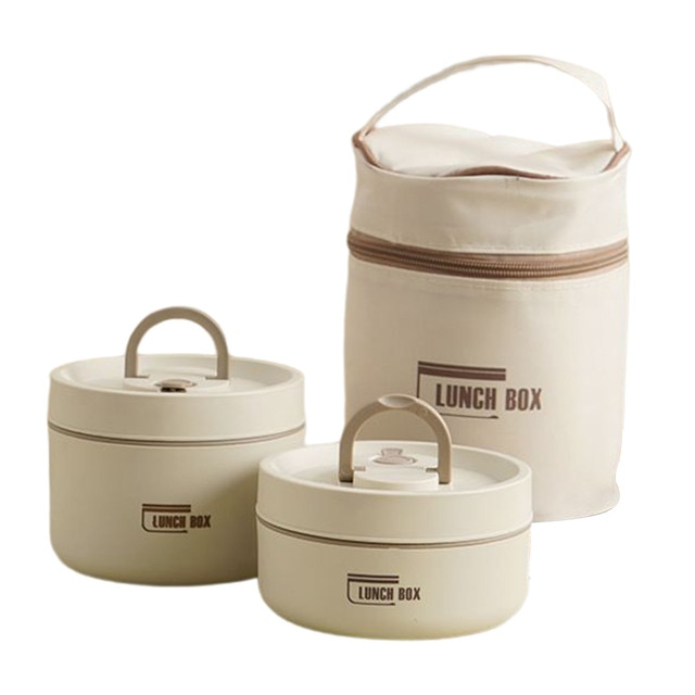 Fiambrera portátil aislada, con bolsa, para llevar tu almuerzo a cualquier aventura.