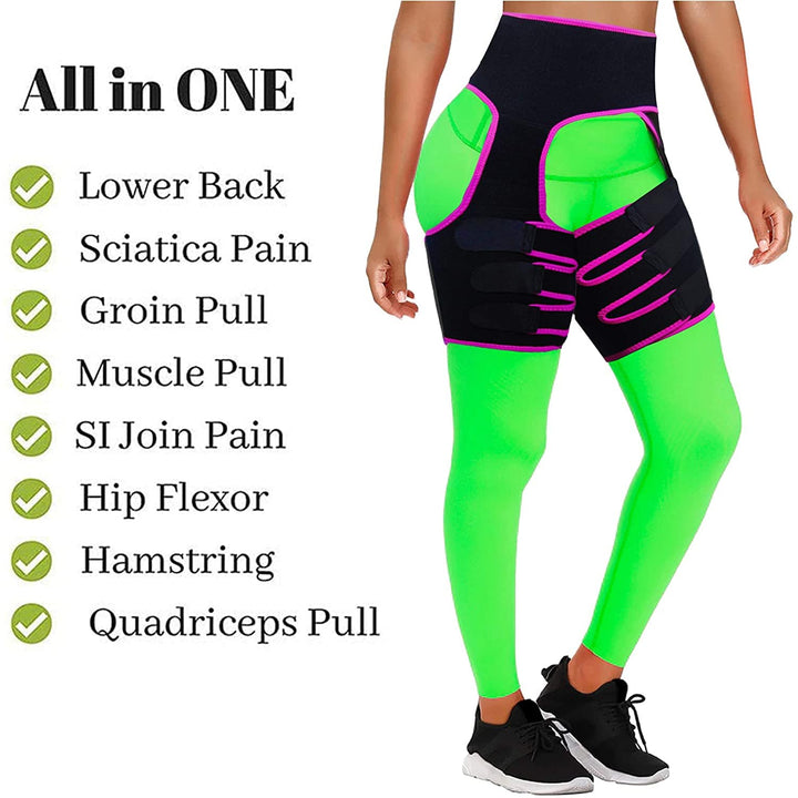 Modelador de muslos y abdomen para mujer, ideal para entrenamiento y soporte corporal.