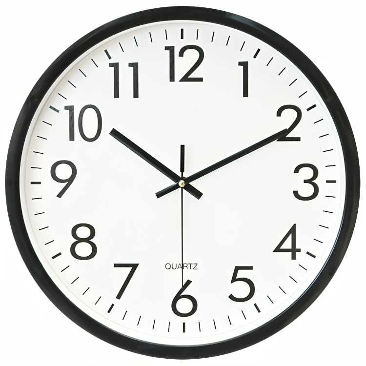 Reloj de pared atómico elegante para hogar. Diseño de alta precisión para decoración interior moderna y atemporal.