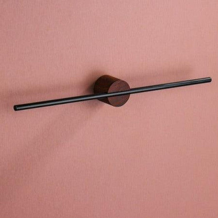 Toallero de pared bicolor, barra recta, accesorio de baño moderno para organizar toallas.