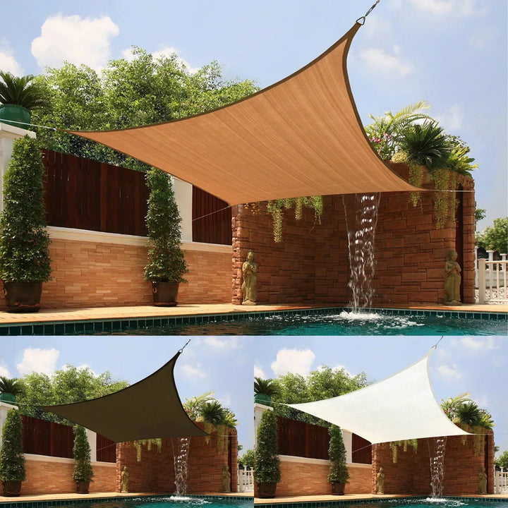 Toldo impermeable de alta resistencia para exteriores. Ideal para jardín, terraza o balcón, protege del sol.