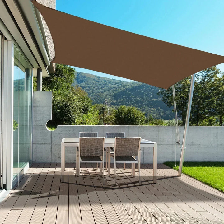 Vela de sombra para jardín o terraza. Toldo resistente a los rayos UV que crea un espacio fresco y protegido.