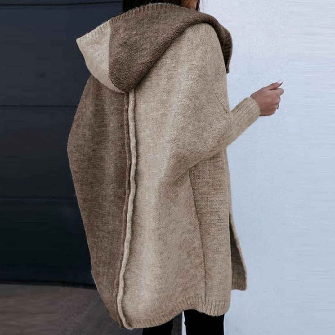 Cárdigan oversize de punto suave para mujer, perfecto para un look elegante o casual de invierno.