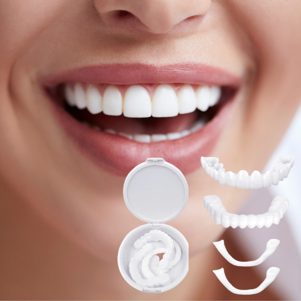 Caja de solución dental estética no invasiva para blanqueamiento, cuidado bucal y sonrisa radiante.