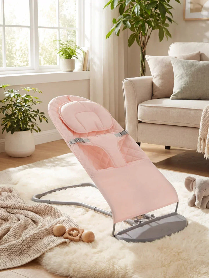 Asiento columpio mecedora para bebé, ergonómico y plegable, ideal para el descanso infantil.