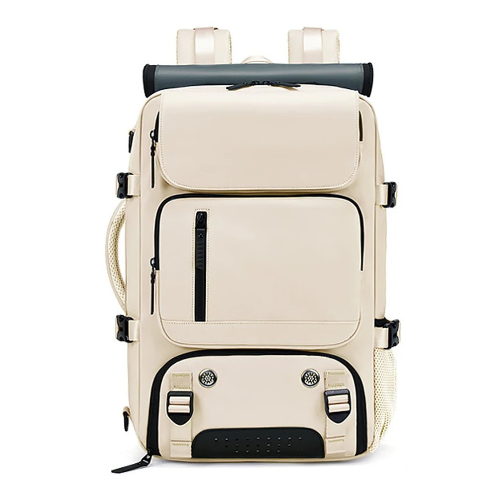 Mochila todo en uno: viaje, impermeable, puerto USB, antirrobo y compartimento para zapatos. Lista para la aventura.