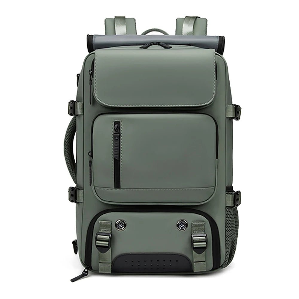 Mochila antirrobo impermeable con diseño inteligente, puerto USB y compartimentos ocultos. Seguridad para tus objetos.