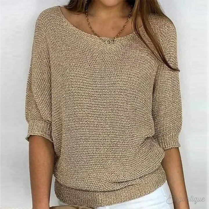 Jersey de mujer elegante y suave, perfecto para la moda de invierno y otoño. Confort y estilo versátil.