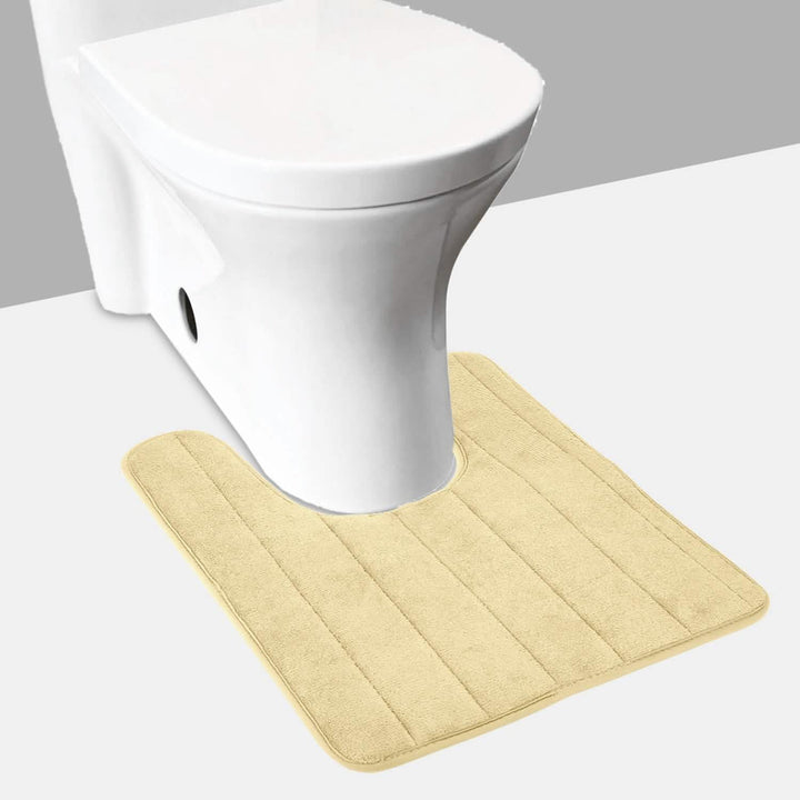 Alfombrilla de seguridad antideslizante, forma en U para inodoro, muy confortable.