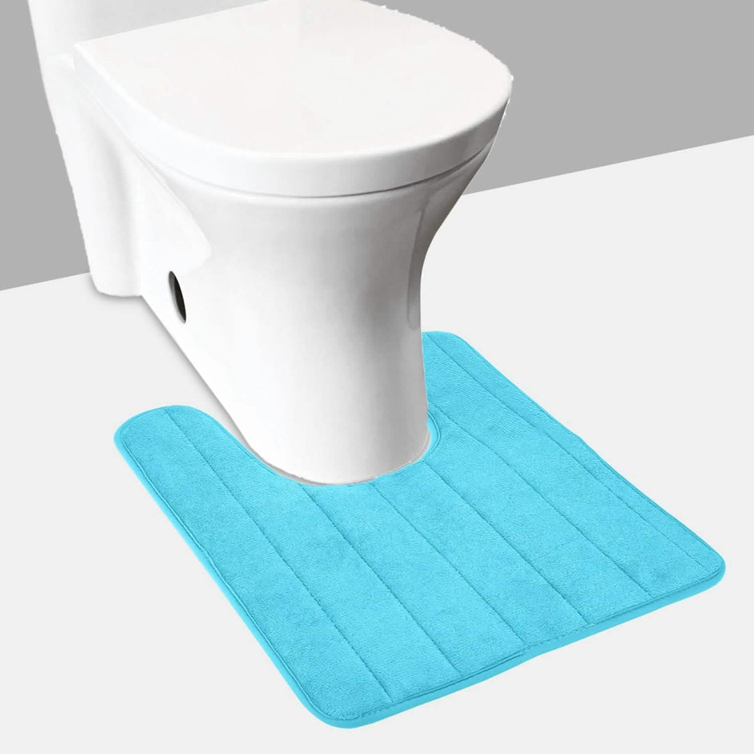 Alfombrilla absorbente y antideslizante, diseño en U, perfecta para el inodoro.