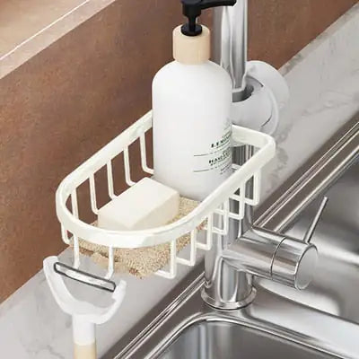 Estante de ducha AquaGrip anti-óxido, acero inoxidable para organización elegante del baño y almacenamiento. Fácil instalación.