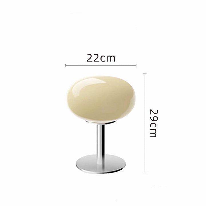 Lámpara decorativa Bauhaus de mesa con base de vidrio, iluminación LED para un toque moderno.