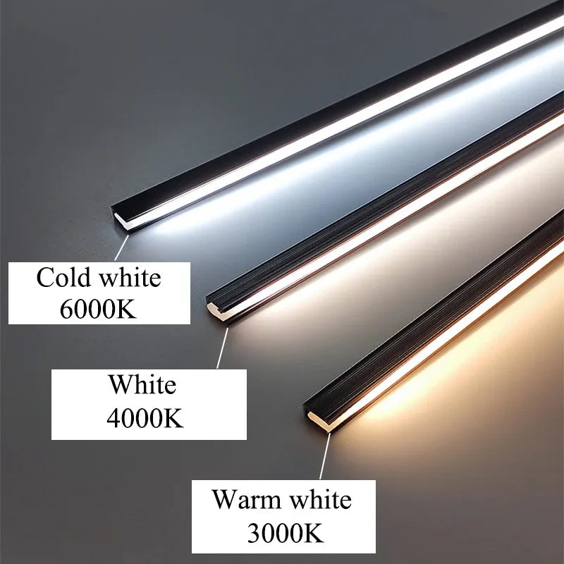 Iluminación LED para cocina, barra fina bajo gabinete. Luz brillante para tareas culinarias, ahorra energía.