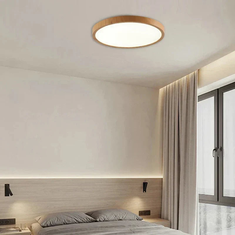 Lámpara de techo LED moderna circular. Diseño ultradelgado de alta eficiencia energética para decoración del hogar.