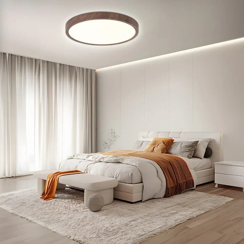 Luz LED de techo ultradelgada para salón, estilo circular y moderno. Perfecta para ambientes ajustables.