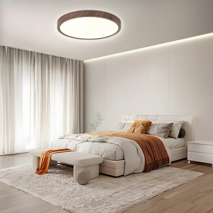 Luz LED de techo ultradelgada para salón, estilo circular y moderno. Perfecta para ambientes ajustables.