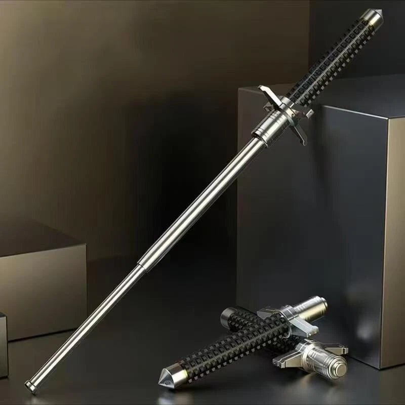 Bastón ligero y duradero de aluminio, ajustable en altura para un soporte óptimo en la marcha.