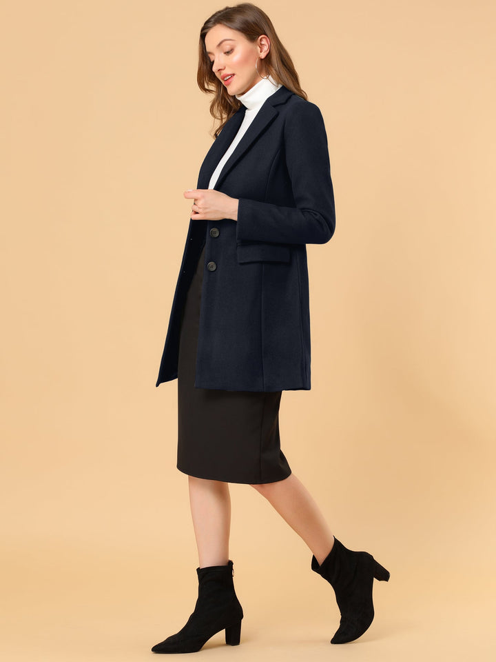 Ropa de abrigo femenina de invierno, clásica, solapa elegante, muy cálida.