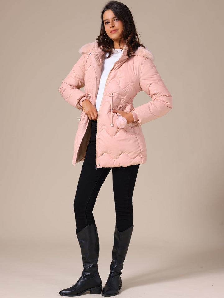 Abrigo de invierno para mujer con capucha, acolchado, ideal para proteger del frío.