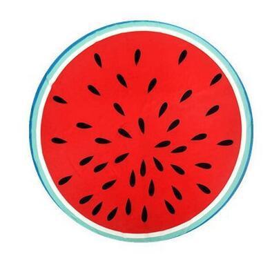 Manta de verano redonda y vibrante, microfibra estampada, para playa, picnic o jardín.