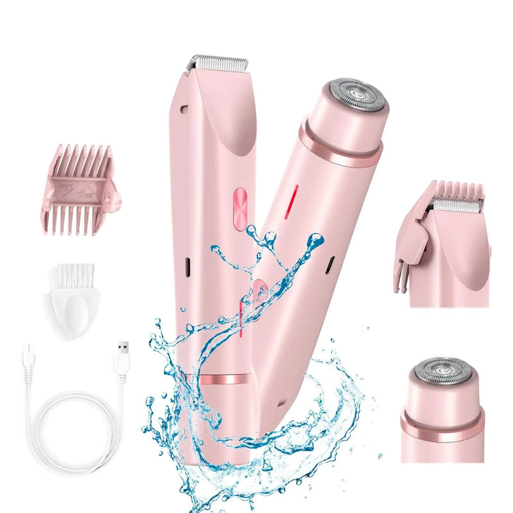 Depiladora eléctrica impermeable para mujer, afeitado suave sin irritación, para vello facial y corporal.