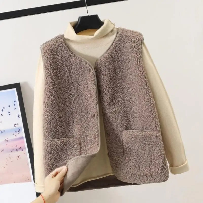 Cárdigan largo de lana para mujer, estilo elegante, ideal para otoño e invierno, máxima calidez y confort.