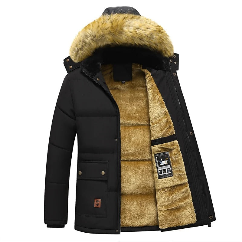 Chaqueta acolchada para hombre, repelente al agua, ideal para el invierno. Ropa exterior cálida y con estilo.