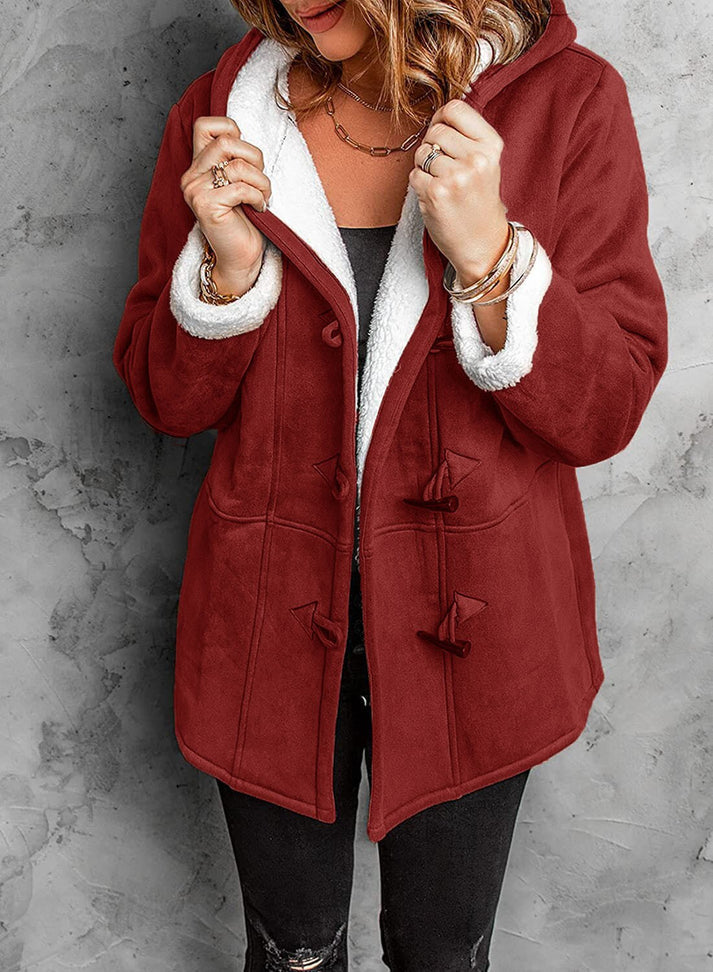 Abrigo Evelina marrón de mujer, estilo casual elegante. Chaqueta de moda para otoño, confort y versatilidad.