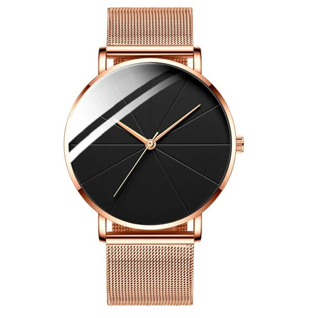 Reloj de moda para hombre, diseño moderno, caja de acero pulido y resistencia duradera.