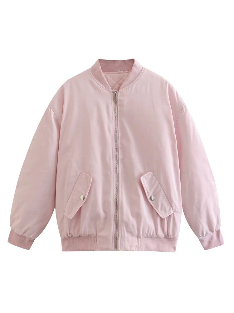 Ropa exterior: chaqueta bomber oversize para mujer, un must-have de estilo casual y urbano.
