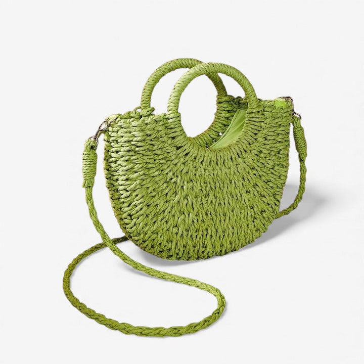 Bolso bandolera de mujer con doble asa y correa. Accesorio elegante y casual para primavera/verano. Estilo diario.
