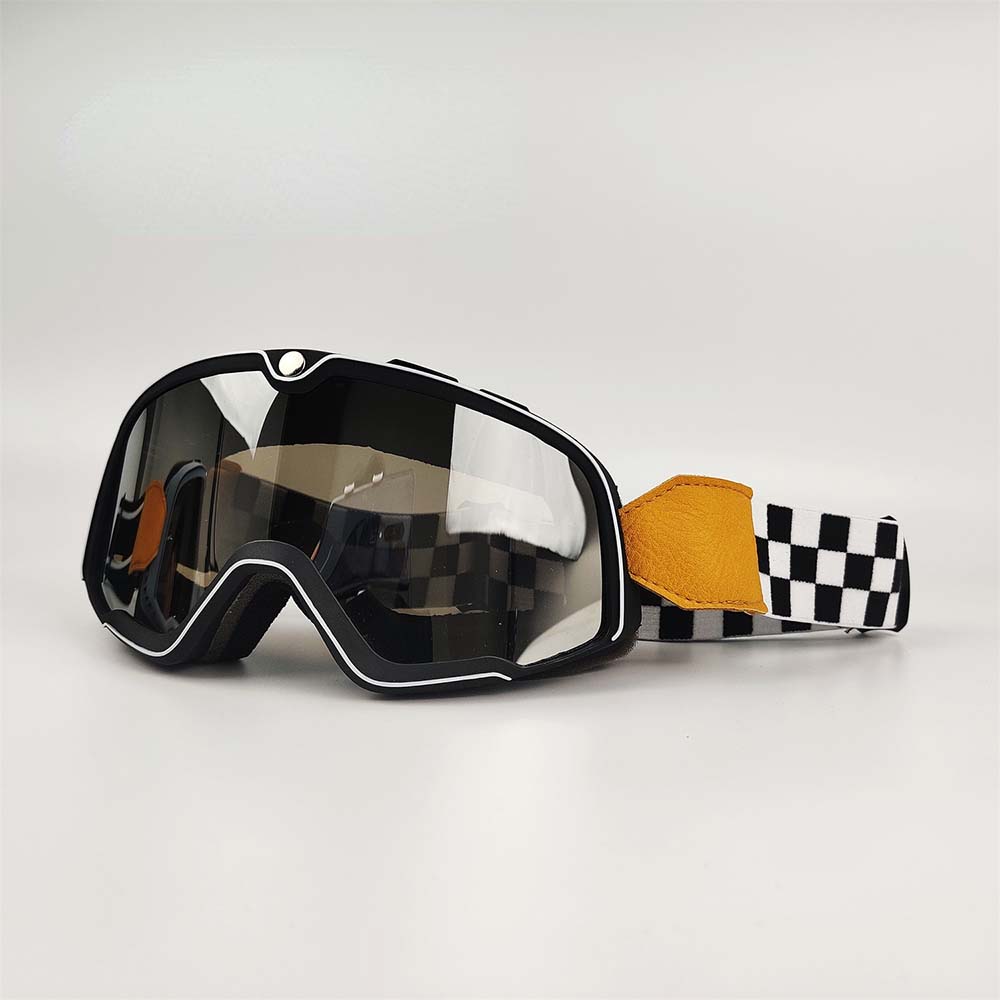 Gafas retro de motocicleta unisex, ajuste sobre gafas, protección UV para motoristas.