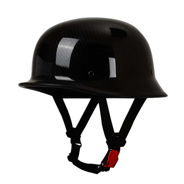 Casco Avalor abierto para motocicleta vista trasera. Diseño vintage, seguridad ECE DOT, ideal para estilo urbano y confort.