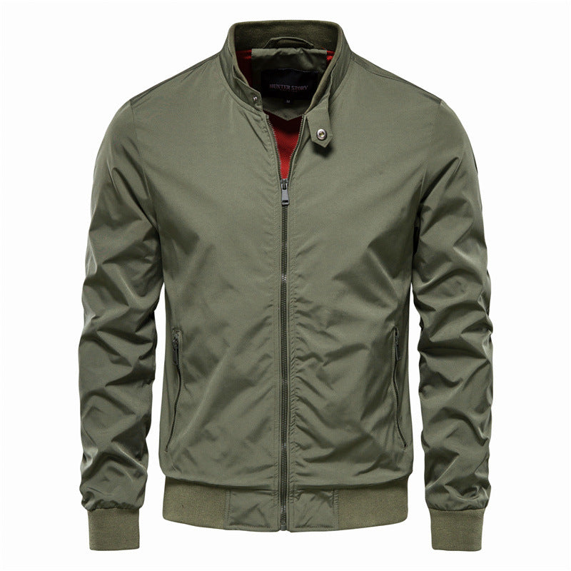 Chaqueta de hombre estilo casual, diseño moderno y versátil. Prenda exterior urbana para otoño y primavera, muy cómoda.