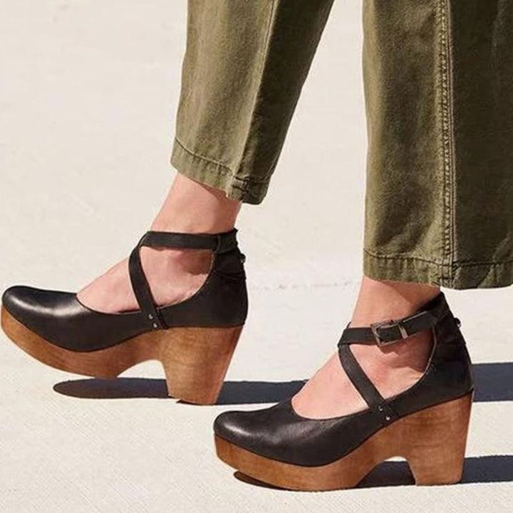 Zapatos Mary Jane vintage para mujer, tacón grueso, elegantes y cómodos para uso diario.