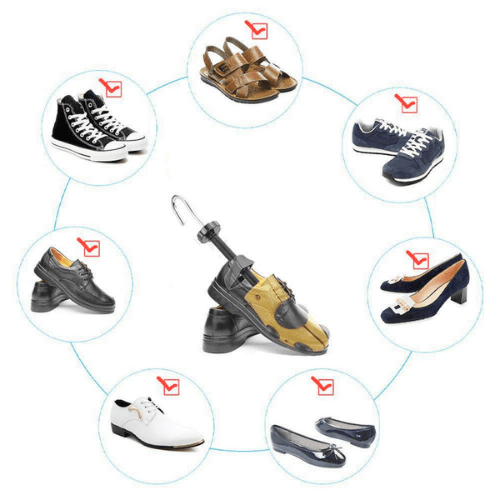 Extensor de zapatos unisex ajustable para aliviar presión y mejorar el calce. Ideal para horma y comodidad.