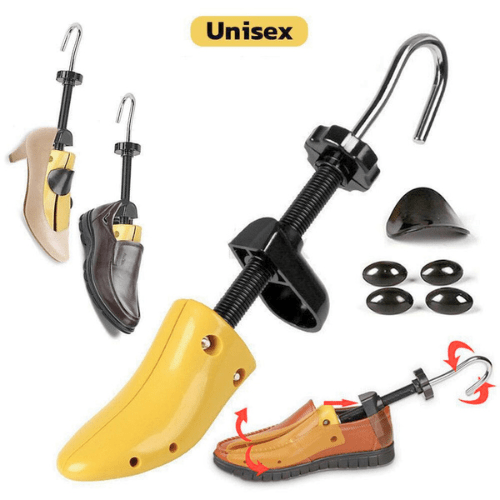 Horma extensor de zapatos unisex para ensanchar y dar mantenimiento al calzado, ajustable para pies cómodos.