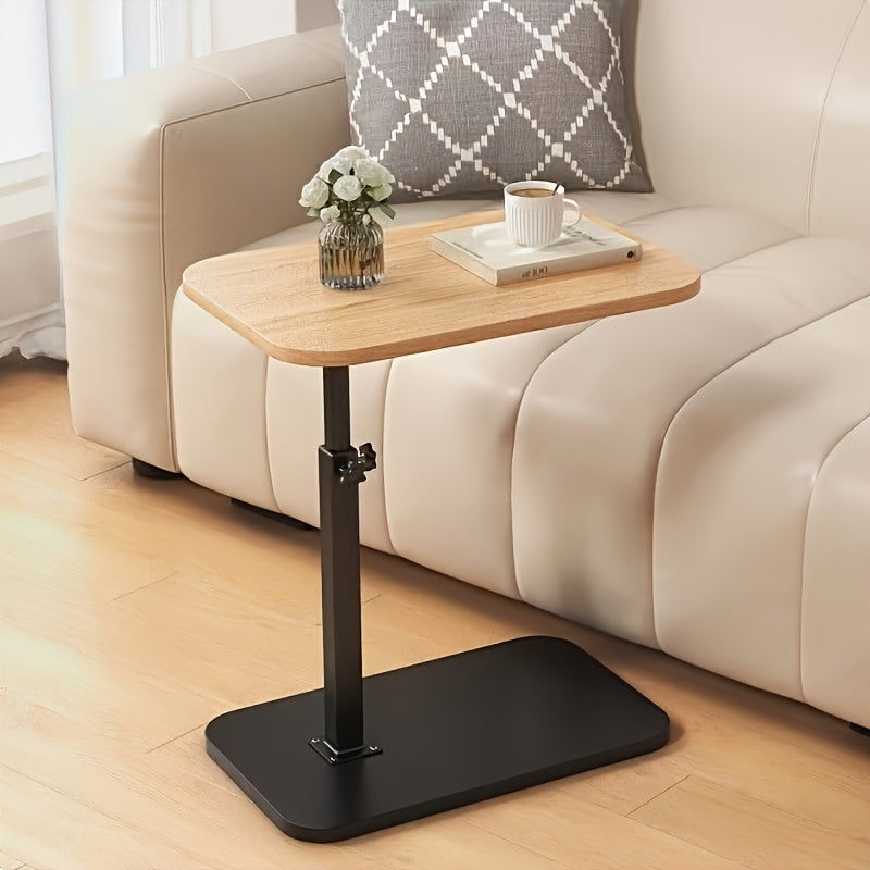 Mesa de centro lateral ajustable, estilosa y versátil. Mueble auxiliar moderno para sala y decoración.