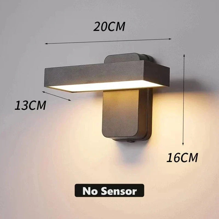 Luz de jardín LED rotatoria con sensor de movimiento PIR, mejora la seguridad y estética de su exterior.
