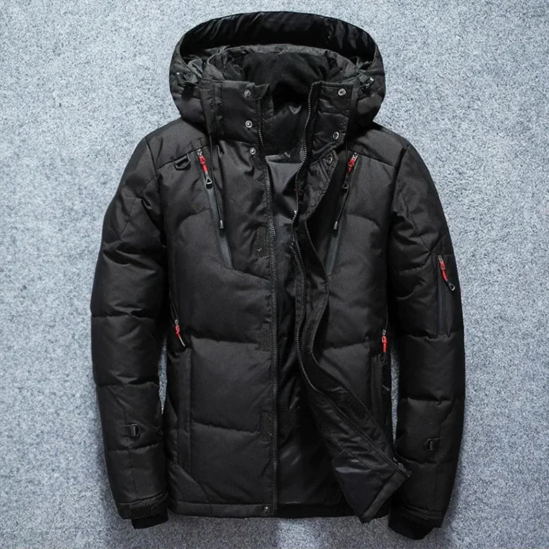 Chaqueta de invierno con plumón para mujer. Parka versátil y cálida, perfecta para el exterior y look urbano de moda.