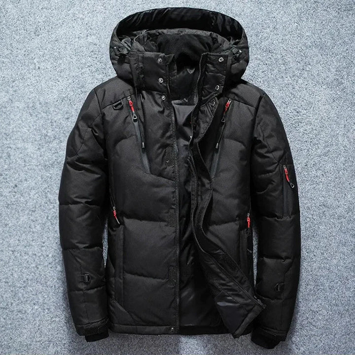 Chaqueta de invierno con plumón para mujer. Parka versátil y cálida, perfecta para el exterior y look urbano de moda.