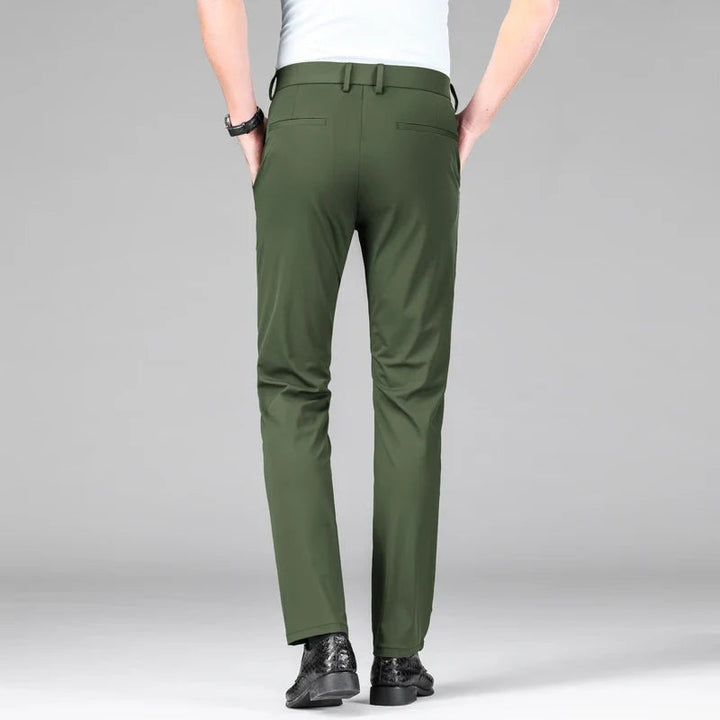 Pantalón chino de hombre, ajuste slim moderno, tejido elástico para máxima comodidad, ropa de oficina.