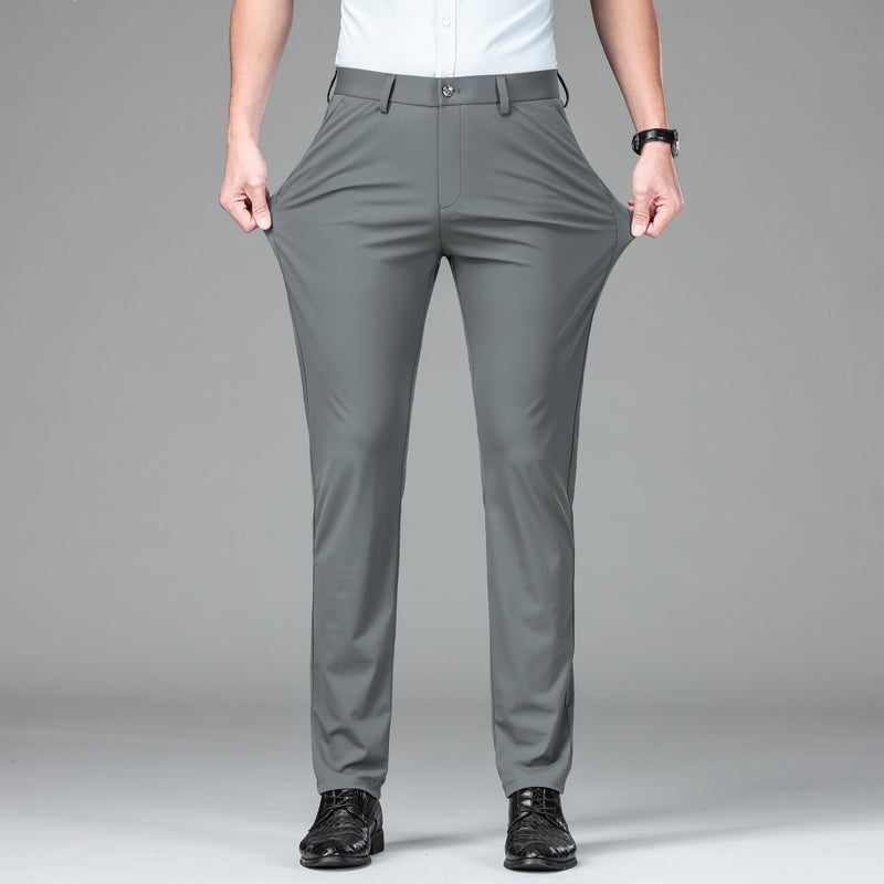 Comodidad y estilo: pantalón chino slim elástico de hombre, ideal para el día a día, moda.