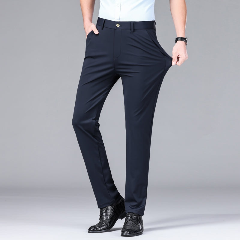 Pantalón chino elástico hombre, corte slim, versátil para cualquier ocasión, ropa para hombre.