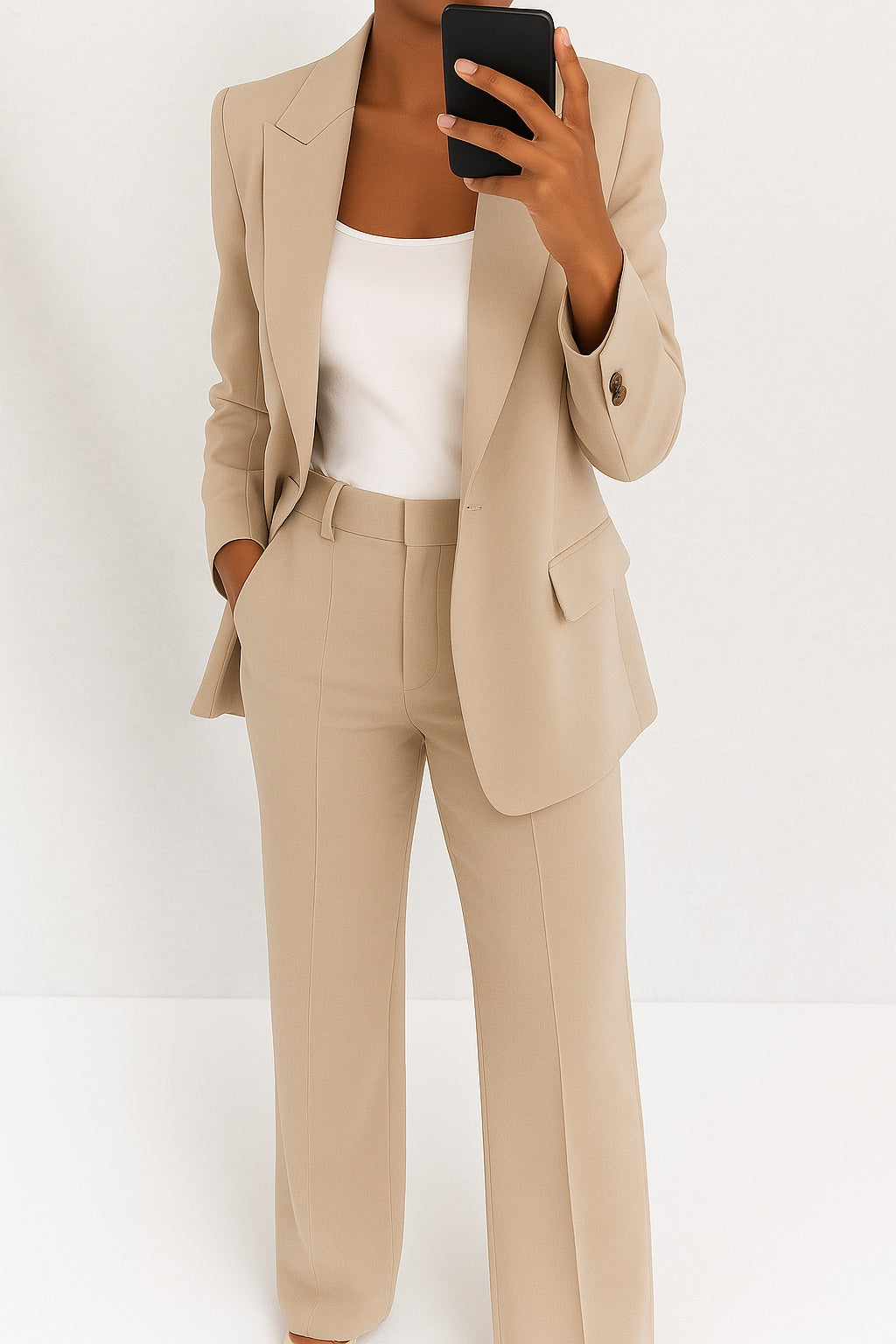 Traje de chaqueta mujer, conjunto de ropa formal elegante, perfecto para reuniones y eventos profesionales.
