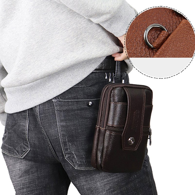 Bolso bandolera de hombre, estilo vintage en cuero. Ideal para un look casual y sofisticado.