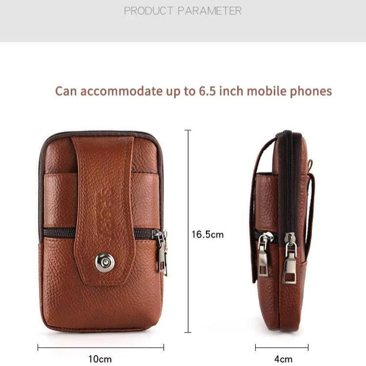 Práctico bolso de hombro vintage para hombre, en cuero. Accesorio versátil para cualquier ocasión.