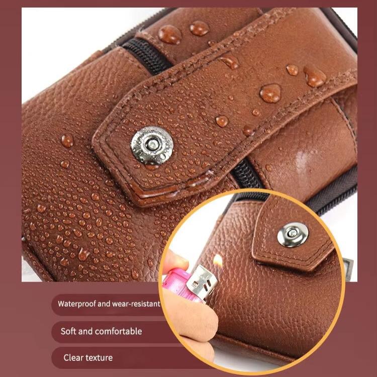 Bolso casual vintage para hombre, fabricado en cuero resistente. Práctico para el día a día.