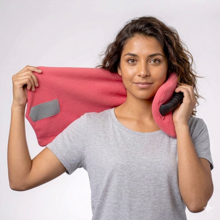 Almohada de viaje unisex con soporte superior para el cuello, garantizando confort ergonómico en tus desplazamientos.